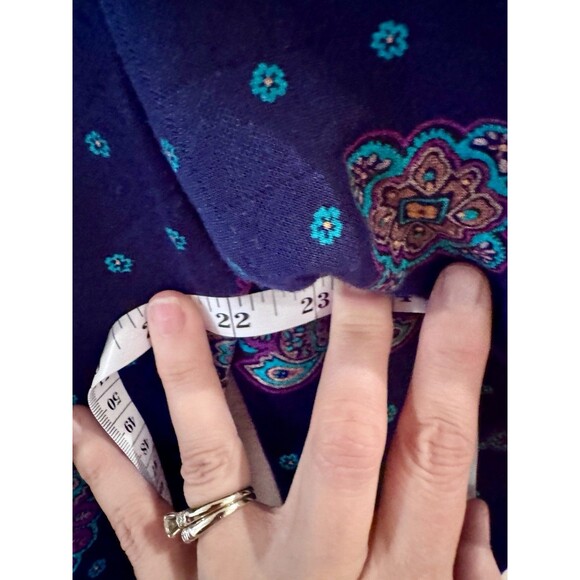 Vintage GITANO Paisley Collared Polo Sweater Small Preppy Grandma Sweater - Picture 6 of 7